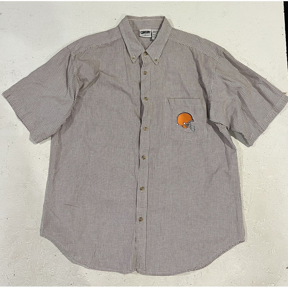 Vintage 1999 The Edge Cleveland Browns Button Down Shirt Size XL Football NFL‎